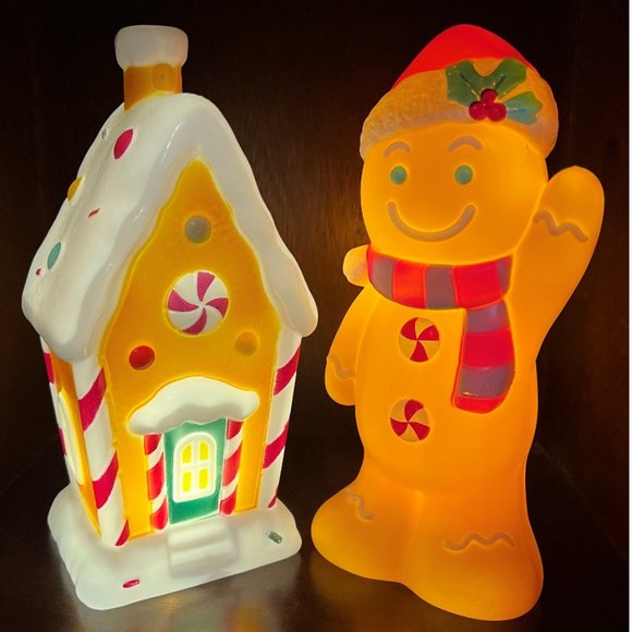 Holiday Time Holiday Holiday Time Gingerbread House And Man Blow